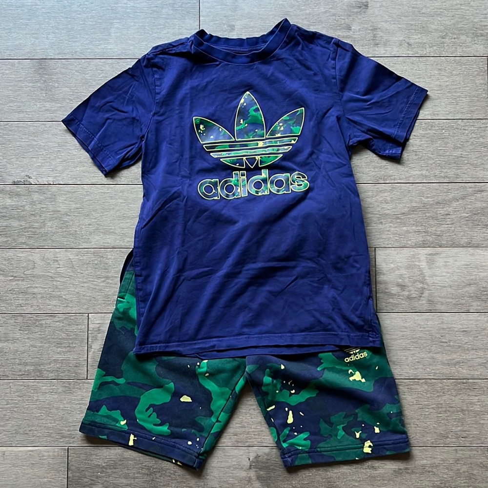 Like new adidas tshirt and short set